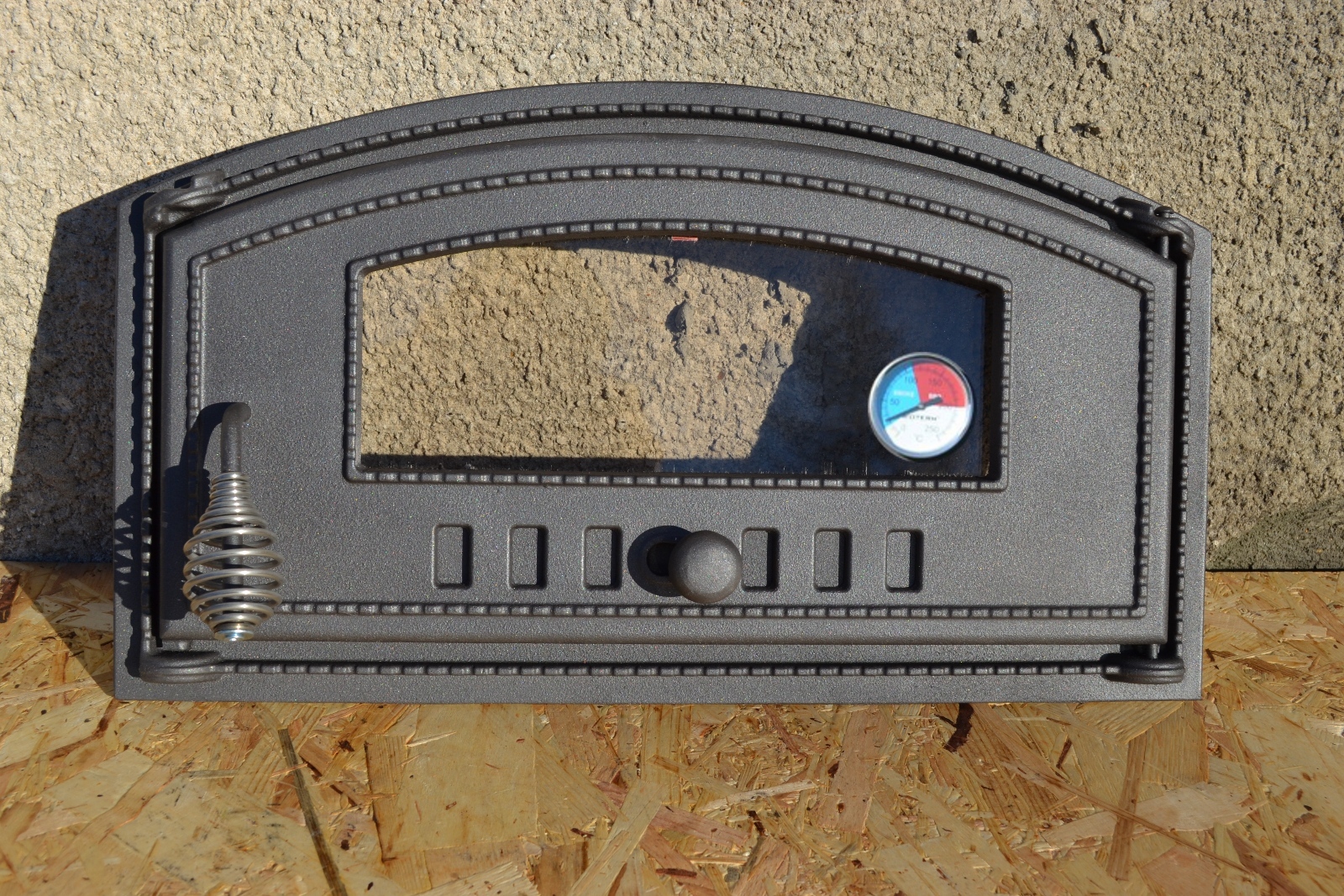 cast iron fire door clay / bread oven door / pizza stove smoke /with